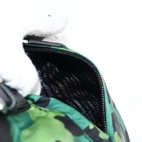 PRADA Backpack Nylon Green Silver Auth 129748V - Picture 13 of 16